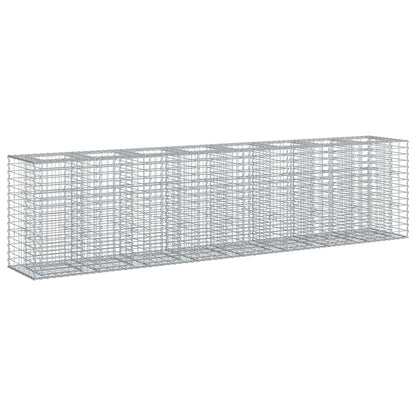 Gabion Raised Bed 2 pcs Silver 330 x 50 x 80 cm