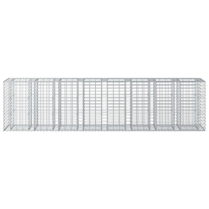 Gabion Raised Bed 2 pcs Silver 330 x 50 x 80 cm