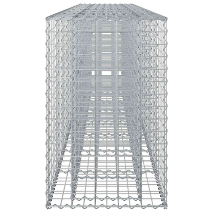 Gabion Raised Bed 2 pcs Silver 330 x 50 x 80 cm