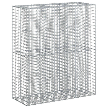 Gabion Raised Bed 2 pcs Silver 130 x 50 x 150 cm