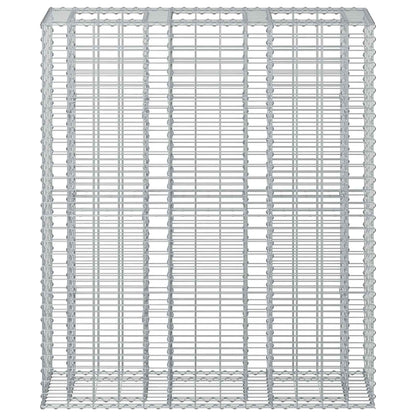 Gabion Raised Bed 2 pcs Silver 130 x 50 x 150 cm