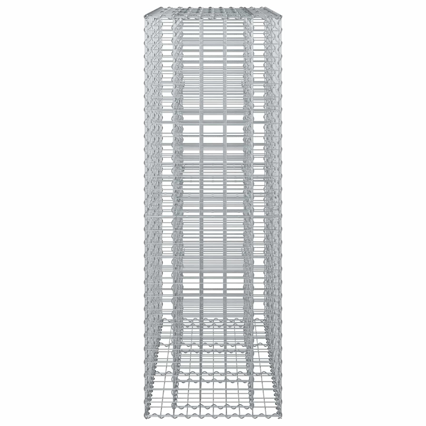 Gabion Raised Bed 2 pcs Silver 130 x 50 x 150 cm