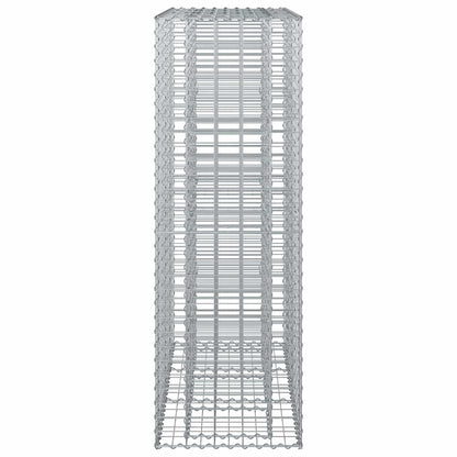Gabion Raised Bed 2 pcs Silver 130 x 50 x 150 cm