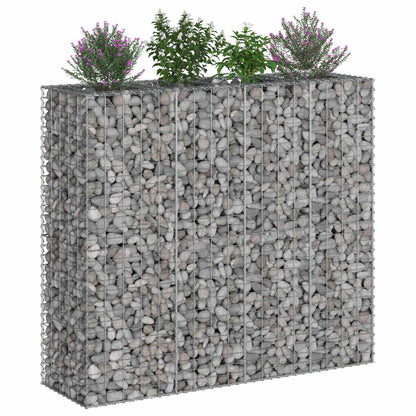 Gabion Raised Bed 2 pcs Silver 170 x 50 x 150 cm