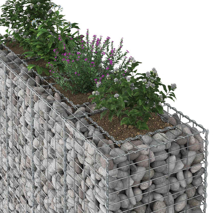 Gabion Raised Bed 2 pcs Silver 170 x 50 x 150 cm