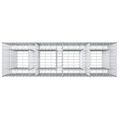 Gabion Raised Bed 2 pcs Silver 170 x 50 x 150 cm