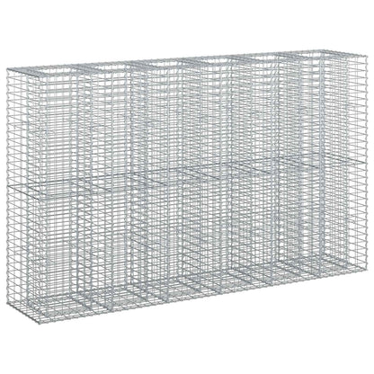 Gabion Raised Bed 3 pcs Silver 250 x 50 x 150 cm