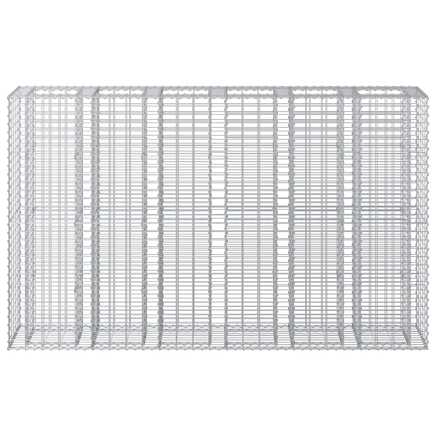 Gabion Raised Bed 3 pcs Silver 250 x 50 x 150 cm