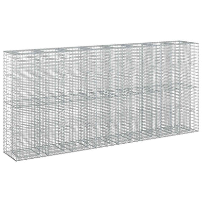 Gabion Raised Bed 4 pcs Silver 330 x 50 x 150 cm