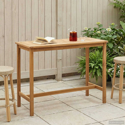 Bar Table Natural 150 x 75 x 105 cm Solid Teak Wood