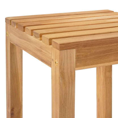 Bar Stool 2 pcs Natural Solid Teak Wood