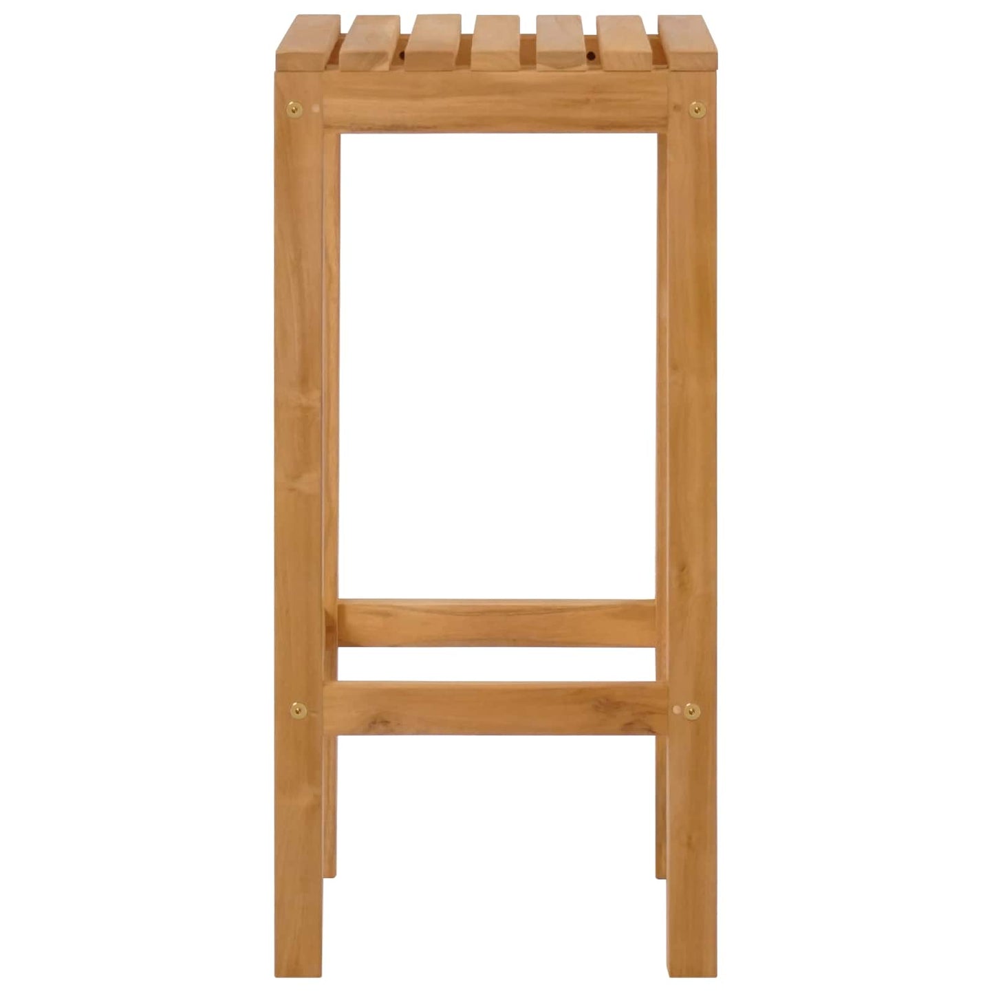 Bar Stool 4 pcs Natural Solid Teak Wood