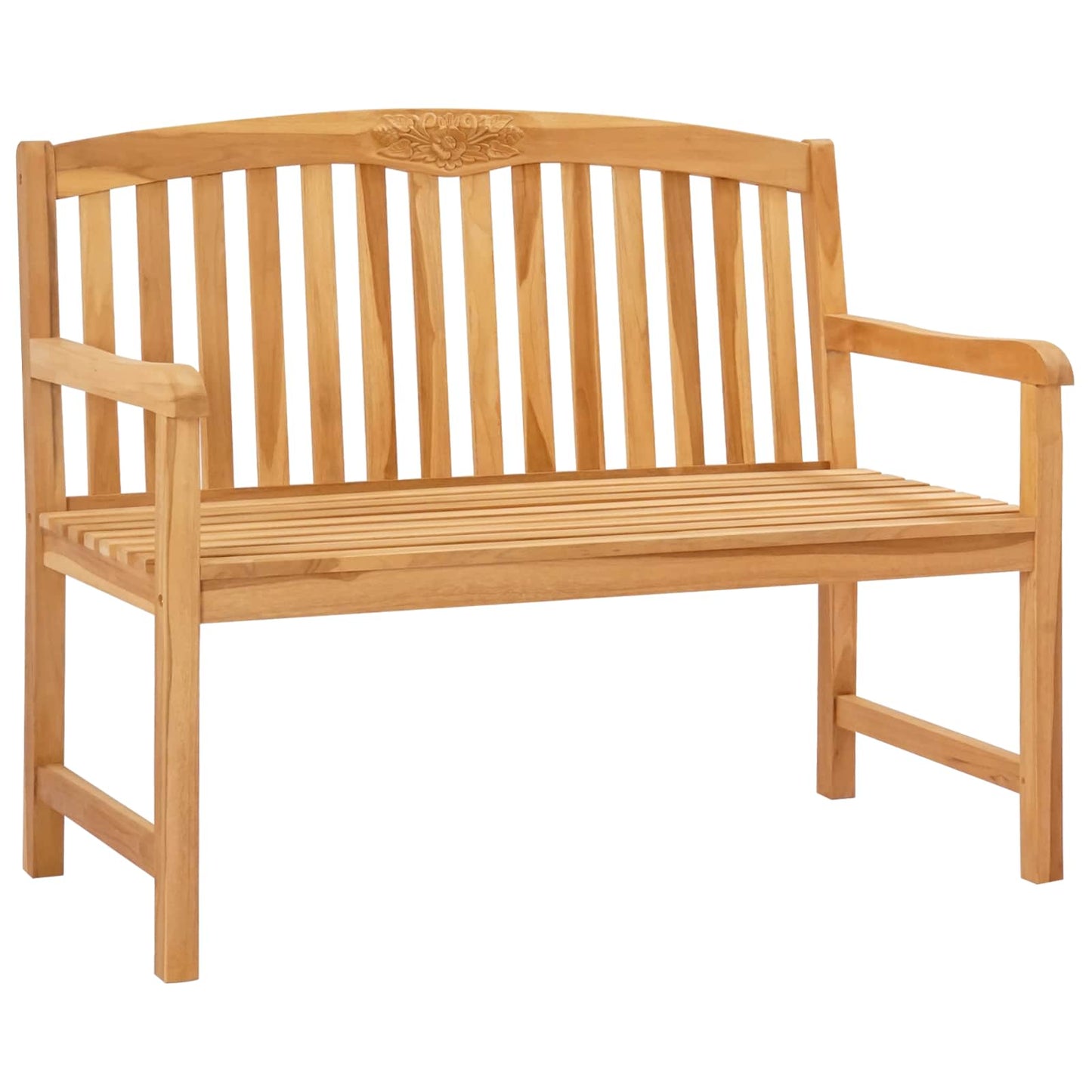 Handcarved Rose Bench Natural 114 x 60.5 x 95 cm