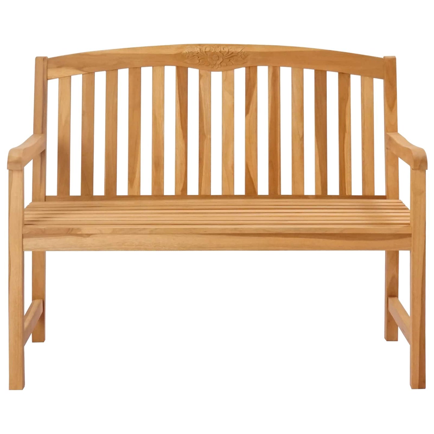 Handcarved Rose Bench Natural 114 x 60.5 x 95 cm