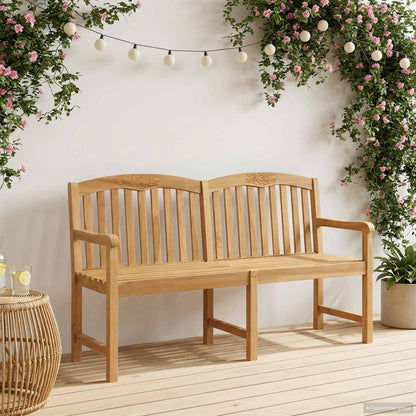 Handcarved Rose Bench Natural 179.5 x 61 x 90 cm