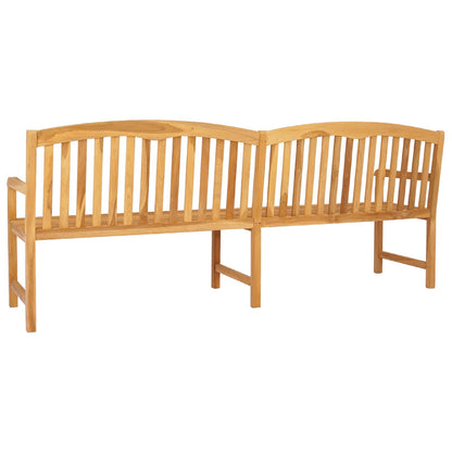 Handcarved Rose Bench 228 x 60 x 90 cm Solid Teak Wood Natural