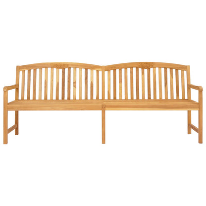 Handcarved Rose Bench Natural 228 x 60 x 90 cm Solid Teak Wood