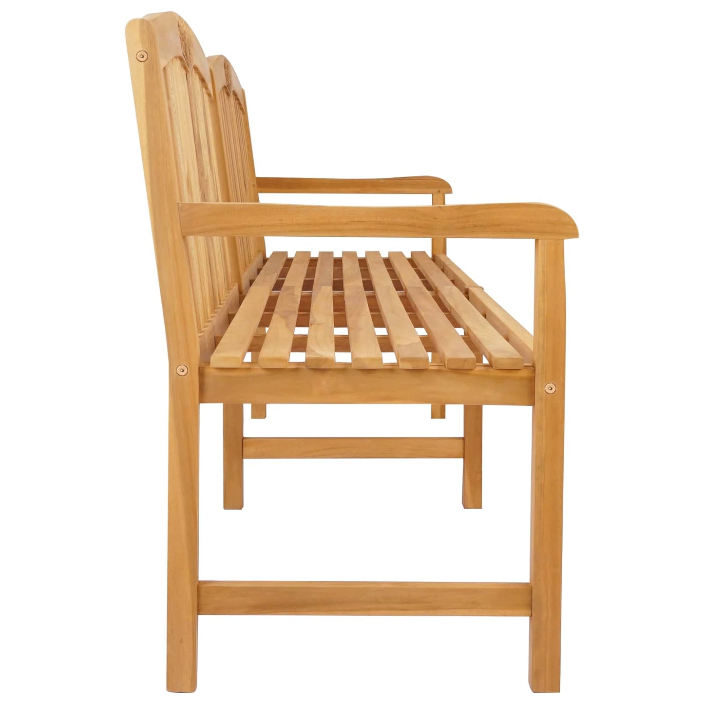 Handcarved Rose Bench 228 x 60 x 90 cm Solid Teak Wood Natural