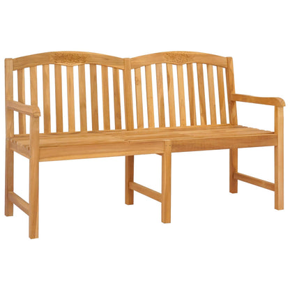 Handcarved Rose Bench 150.5 x 60 x 95 cm Solid Teak Wood