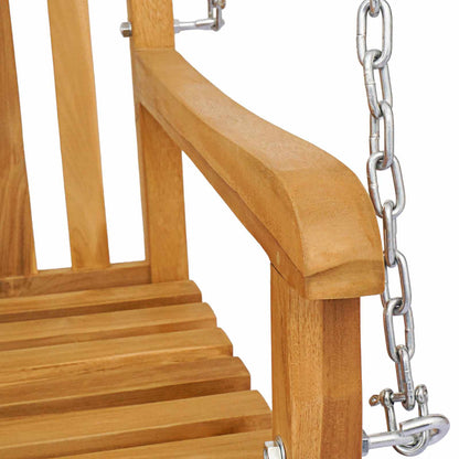 Swing Bench Natural 114 x 61 x 61.5 cm Solid Teak Wood