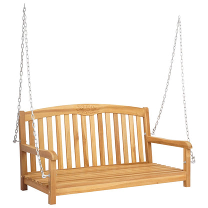 Swing Bench Natural 114 x 61 x 61.5 cm Solid Teak Wood