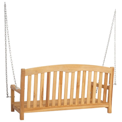Swing Bench 114 x 61 x 61.5 cm Solid Teak Wood Natural