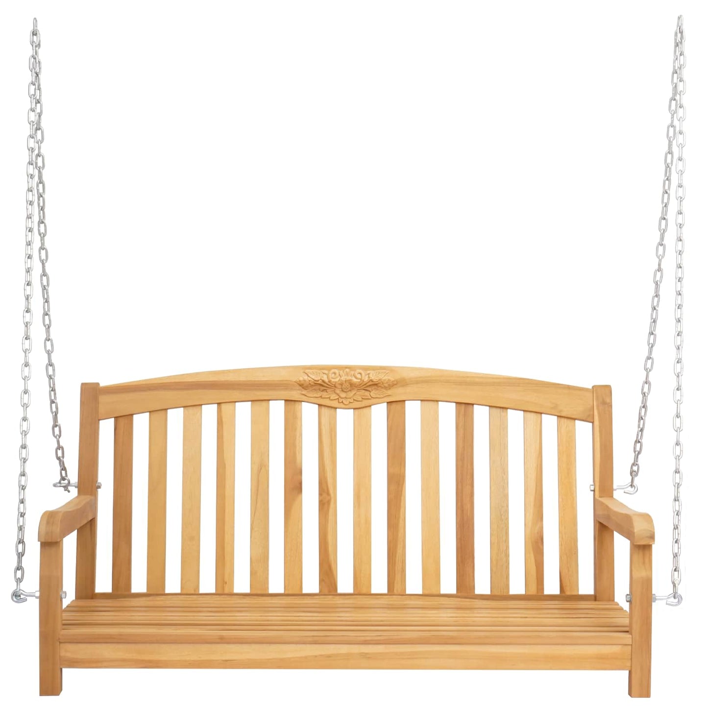 Swing Bench 114 x 61 x 61.5 cm Solid Teak Wood Natural