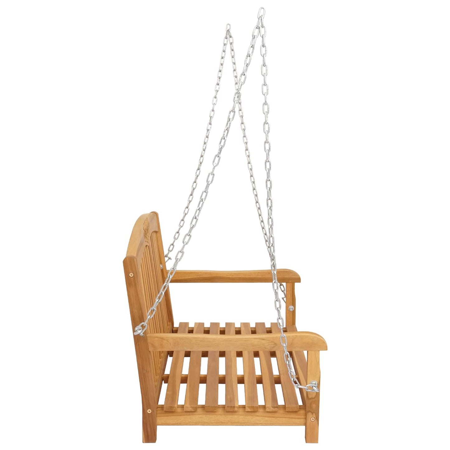 Swing Bench 114 x 61 x 61.5 cm Solid Teak Wood Natural