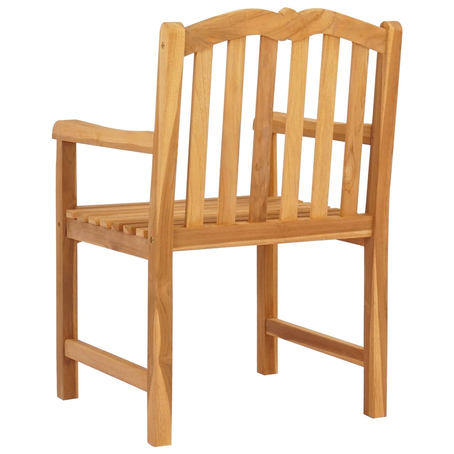 Handcarved Rose Chair 2 pcs Natural Solid Teak Wood