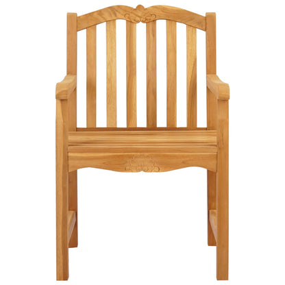Handcarved Rose Chair 2 pcs Natural Solid Teak Wood