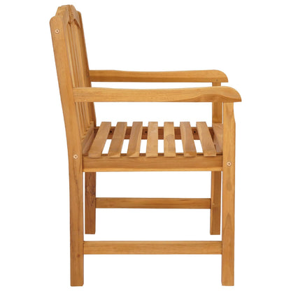 Handcarved Rose Chair 2 pcs Natural Solid Teak Wood