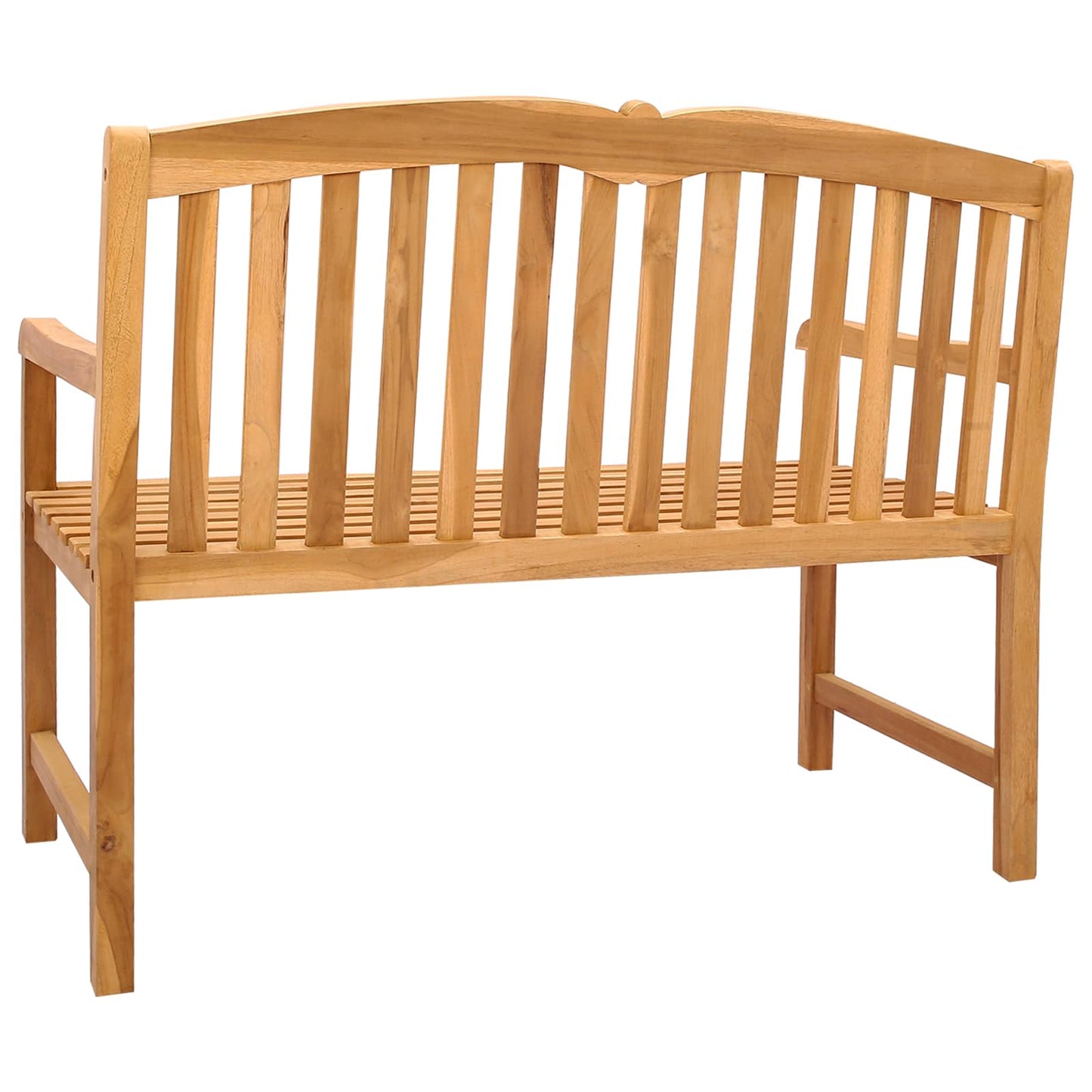 Handcarved Rose Bench 114 x 60 x 95 cm Solid Teak Wood Natural