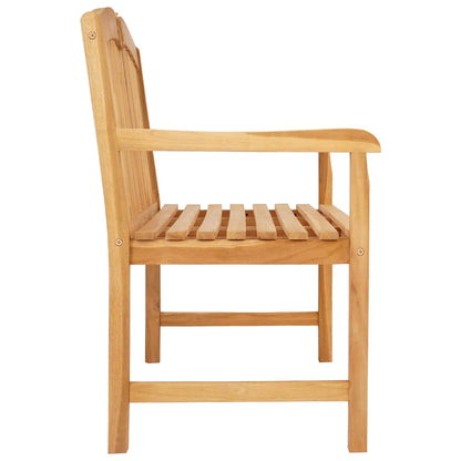 Handcarved Rose Bench 114 x 60 x 95 cm Solid Teak Wood Natural