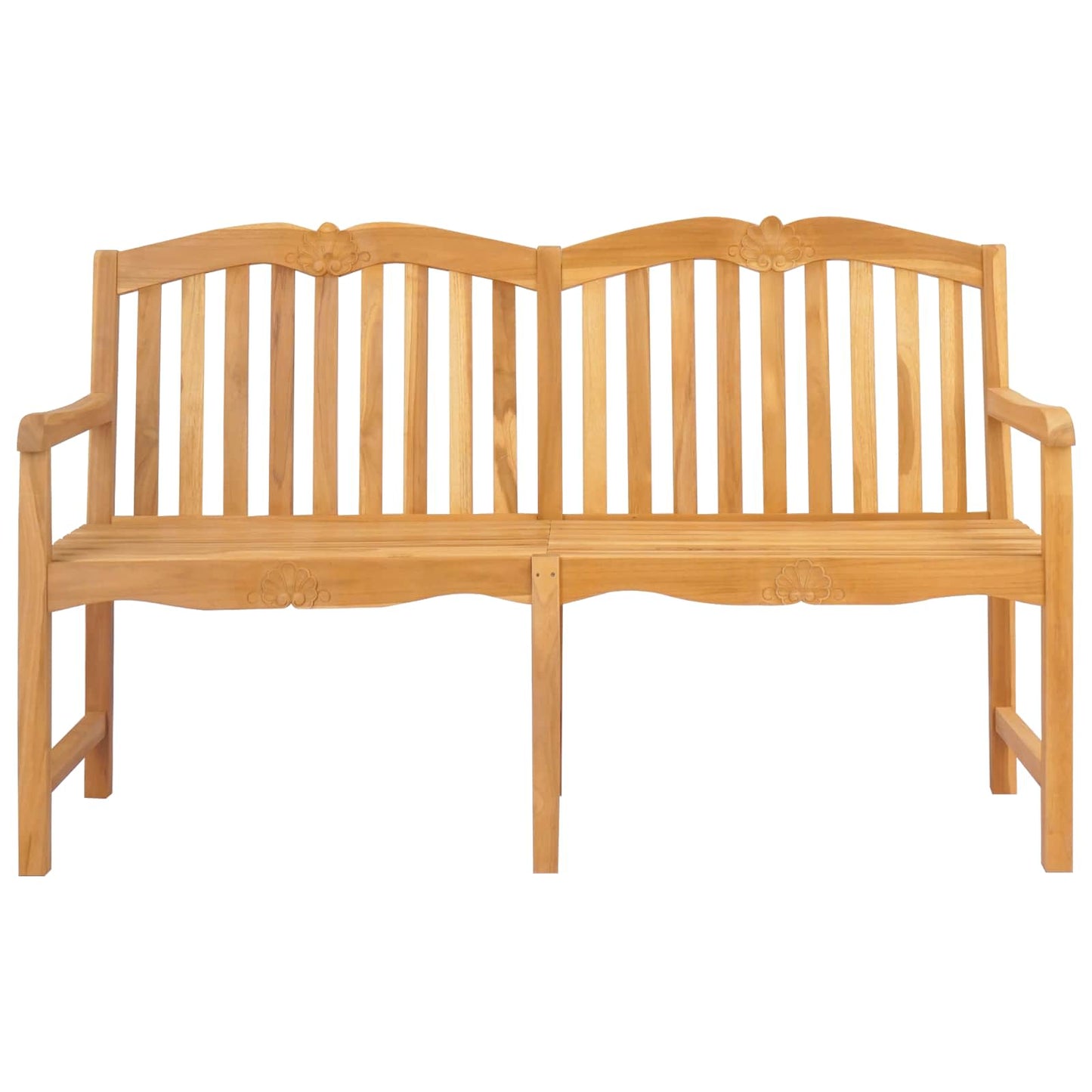 Handcarved Rose Bench 150 x 60.5 x 95 cm Solid Teak Wood