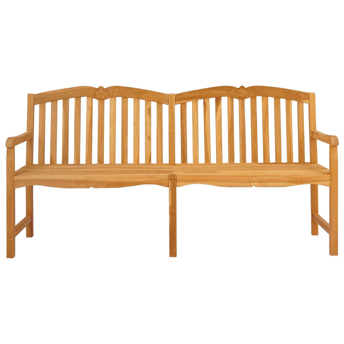 Handcarved Rose Bench 180.5 x 60 x 96 cm Solid Teak Wood