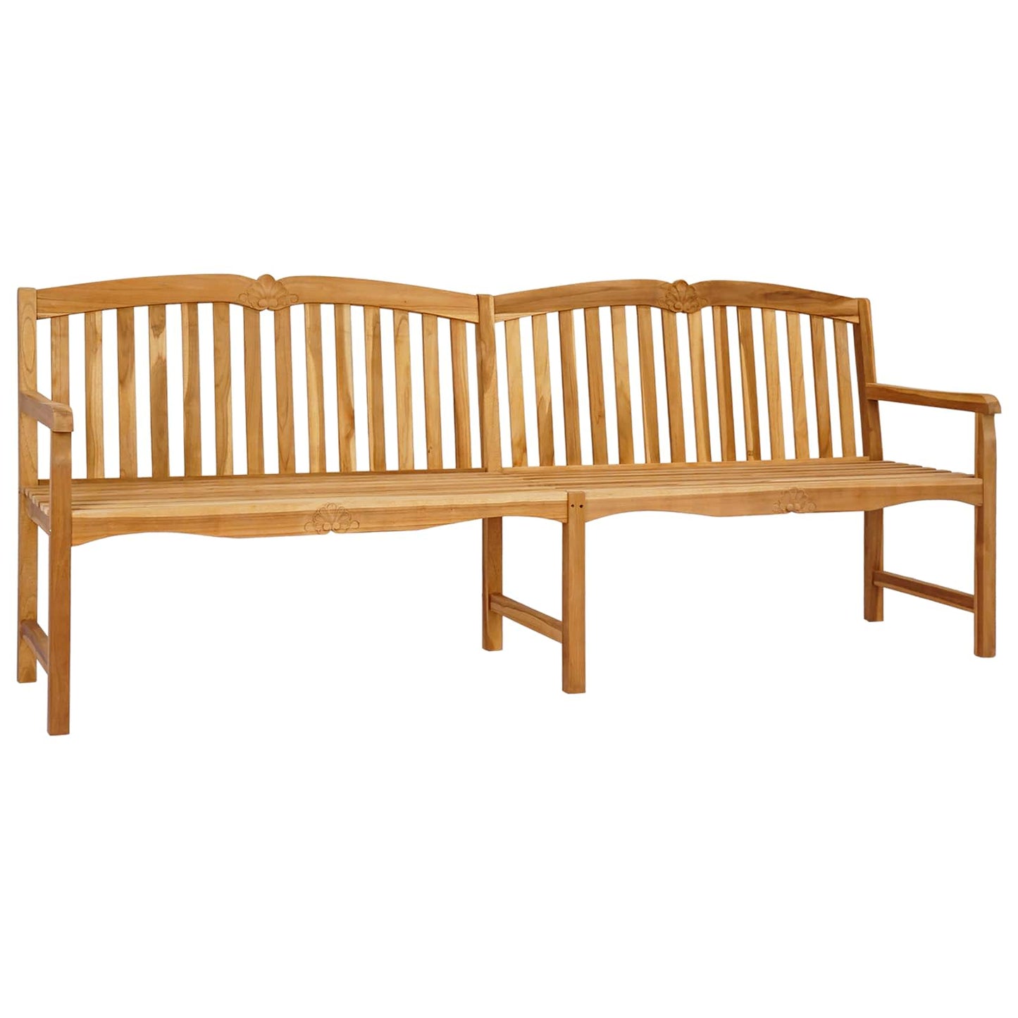 Handcarved Rose Bench Natural 228 x 61 x 94.5 cm