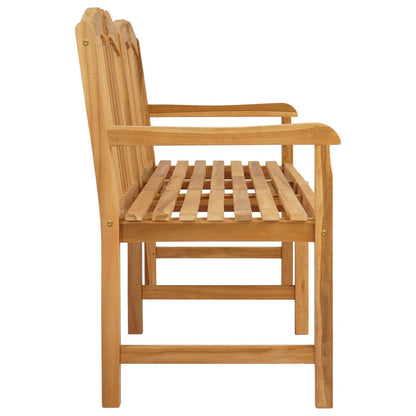 Handcarved Rose Bench 155 x 60 x 94 cm Solid Teak Wood Natural