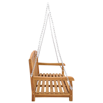 Swing Bench 114 x 60 x 60.5 cm Solid Teak Wood Natural