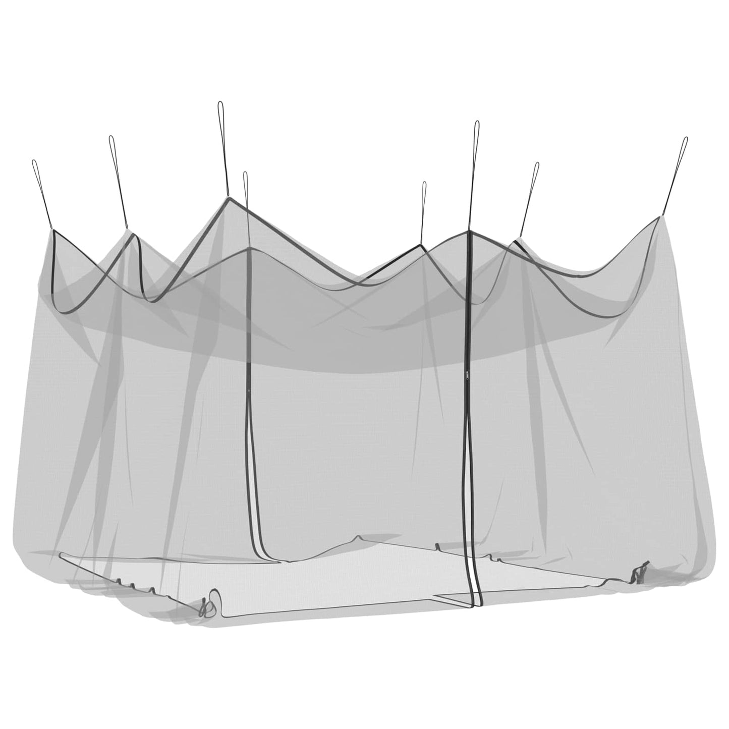 Garden Mosquito Net 156 Mesh Black 4 x 4 x 2.5 m Polyester