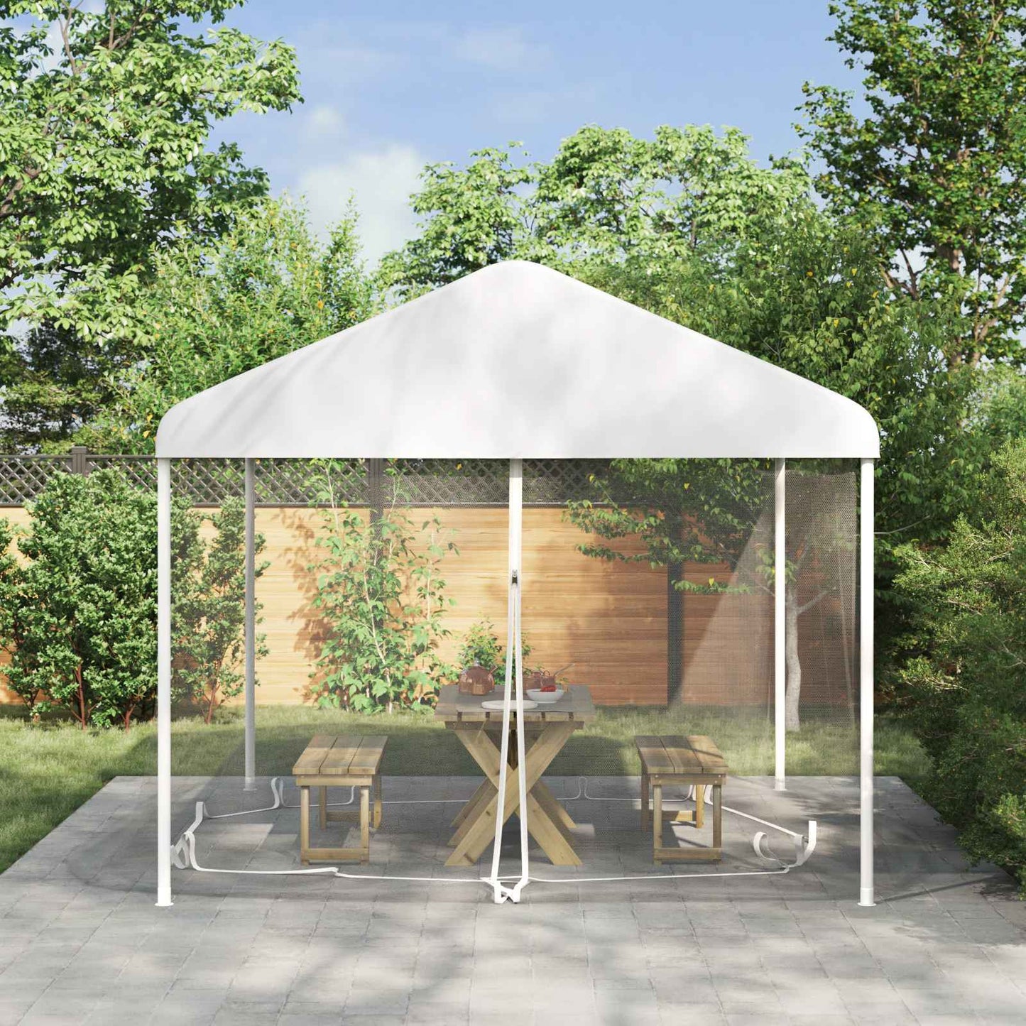 Mosquito Net for Gazebo 220 mesh White 3.6 x 3 x 2 cm Polyester