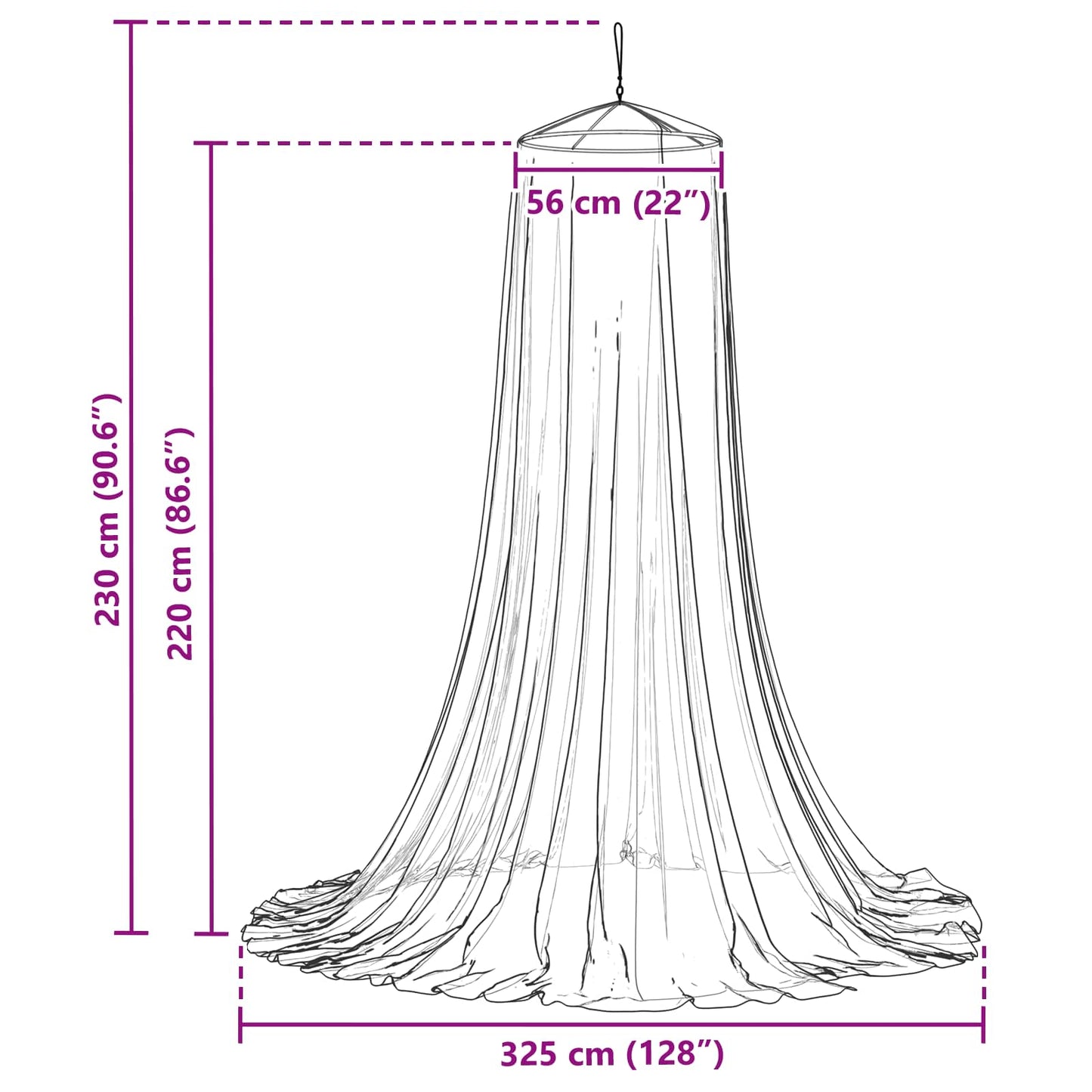 Mosquito Net for Bed 3 pcs 156 mesh White Polyester