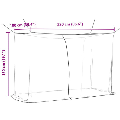 Mosquito Net for Bed 156 Mesh 3 pcs White Polyester