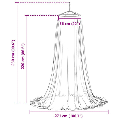 Mosquito Net for Bed 156 mesh Black Polyester