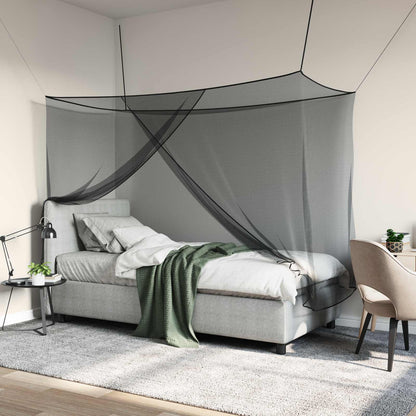 Mosquito Net for Bed 156 Mesh Black 220 x 120 x 150 cm