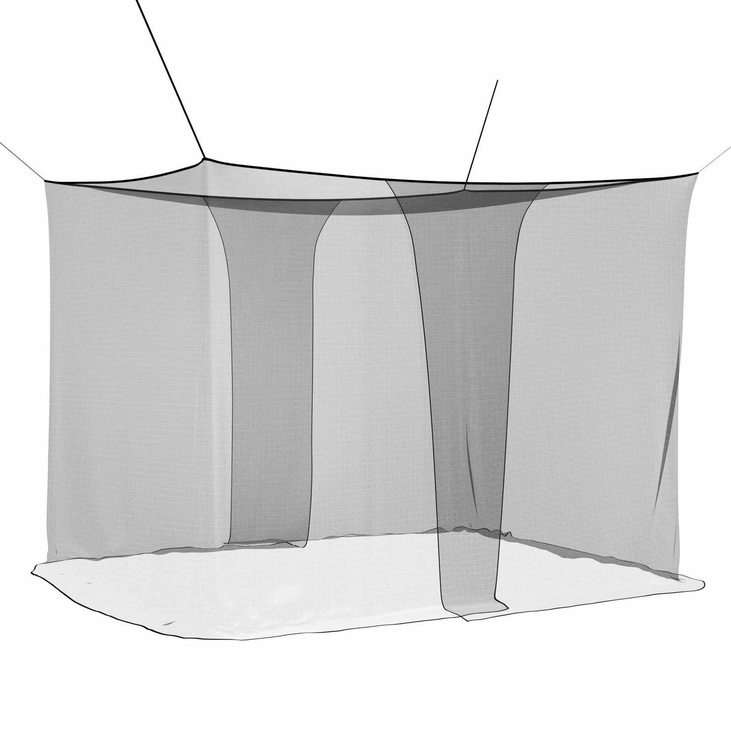 Mosquito Net for Bed 156 Mesh Black 220 x 150 x 180 cm