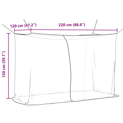 Mosquito Net for Bed 156 Mesh 3 pcs Black Polyester