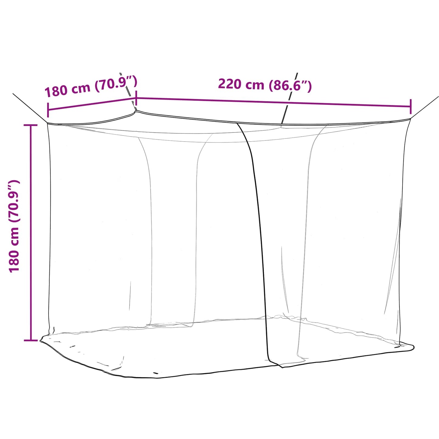 Mosquito Net for Bed 156 Mesh 3 pcs Black Polyester
