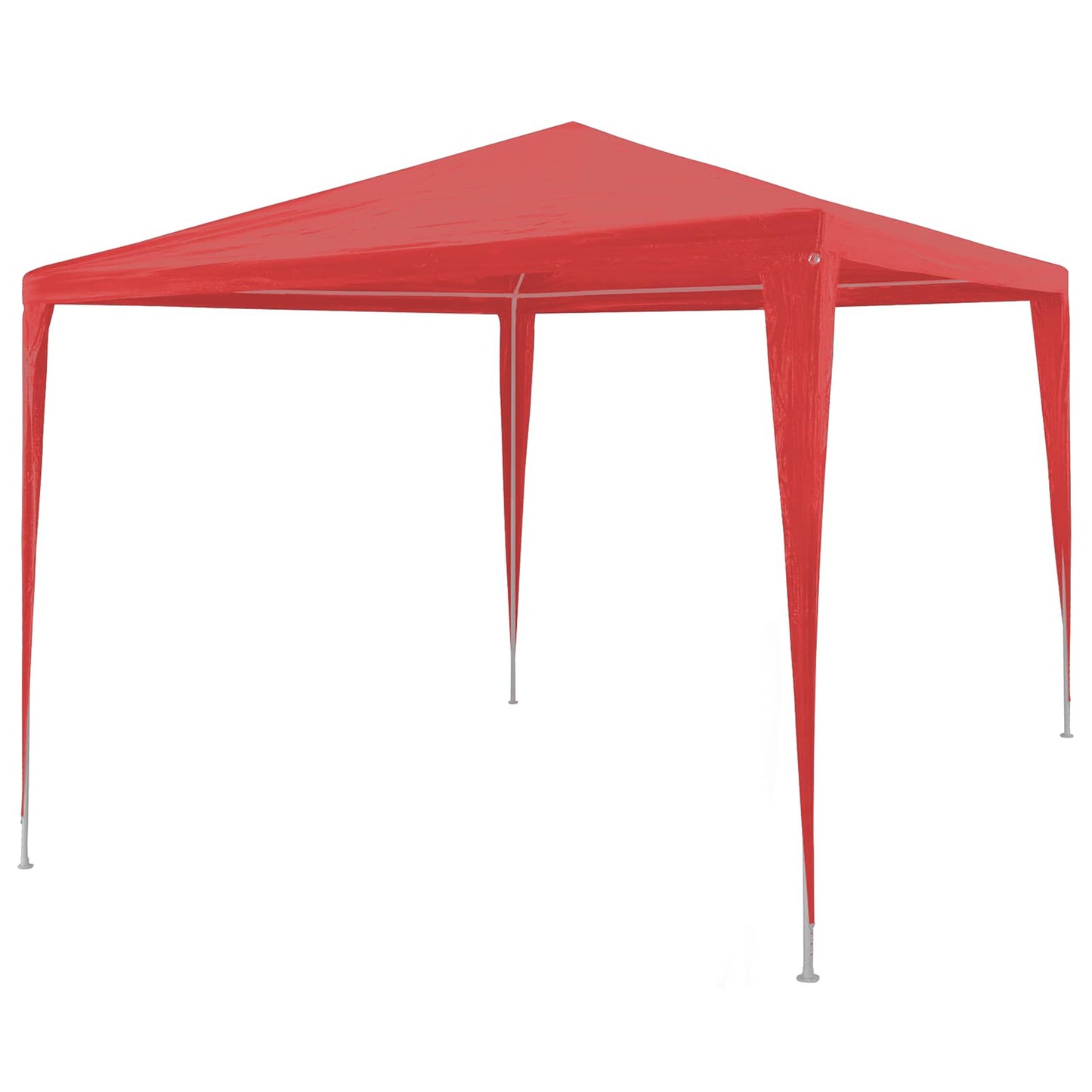 Party Tent Red 300 x 300 x 255 cm PE and Steel