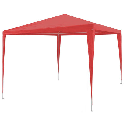 Party Tent Red 300 x 300 x 255 cm PE and Steel