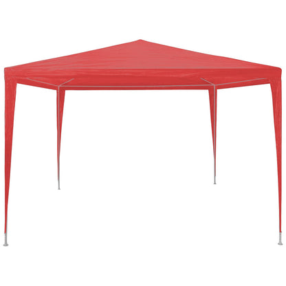 Party Tent Red 300 x 300 x 255 cm PE and Steel